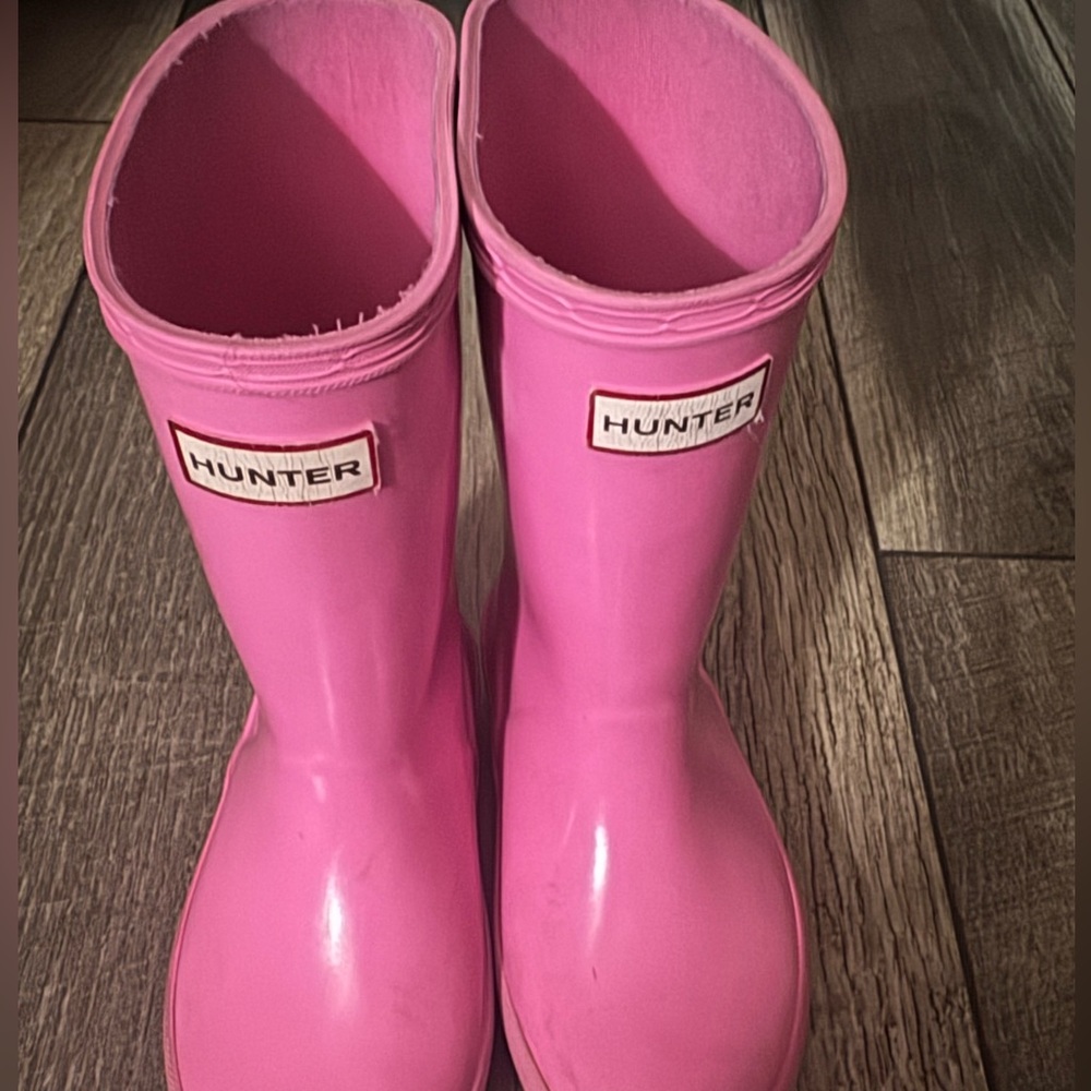 Hunter Kids Pink Rain Boots